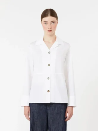 Camicia in popeline, bianca