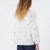 Camicia in popeline con ricami, bianca Camicia in popeline con ricami, bianca