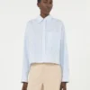 Camicia in popeline di cotone, azzurro Camicia in popeline di cotone, azzurro