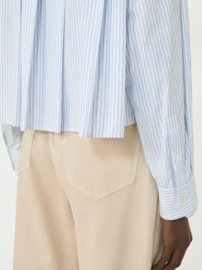 Camicia in popeline di cotone, azzurro Camicia in popeline di cotone, azzurro