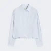 Camicia in popeline di cotone, azzurro Camicia in popeline di cotone, azzurro