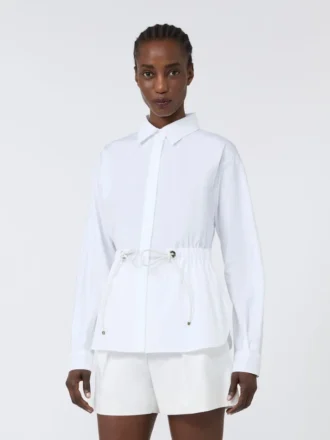 Camicia in popeline di cotone, bianco ottico