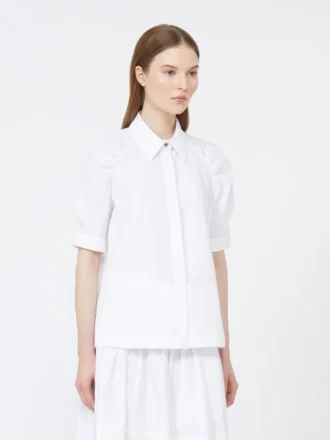 Camicia in popeline di cotone, bianco ottico