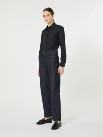 Camicia in popeline di cotone, blu oltremare
