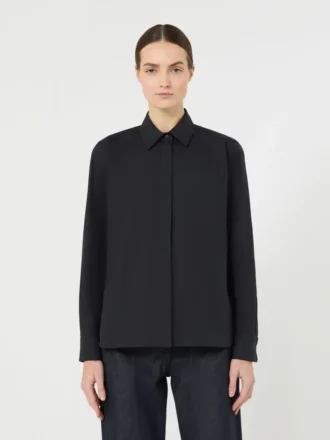 Camicia in popeline di cotone, blu oltremare