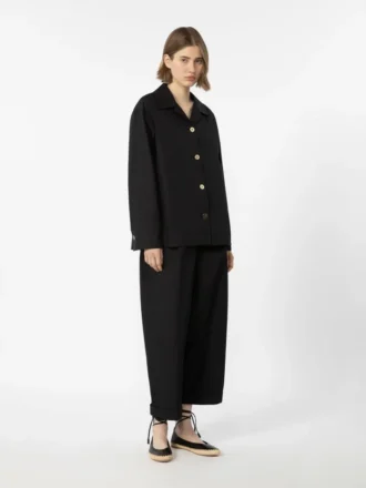Camicia in popeline, nera Camicia in popeline, nera