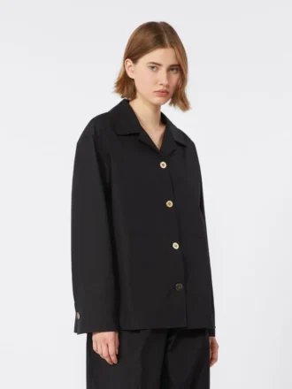 Camicia in popeline, nera Camicia in popeline, nera