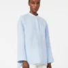 Camicia in puro lino, azzurro