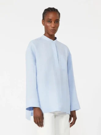 Camicia in puro lino, azzurro Camicia in puro lino, azzurro