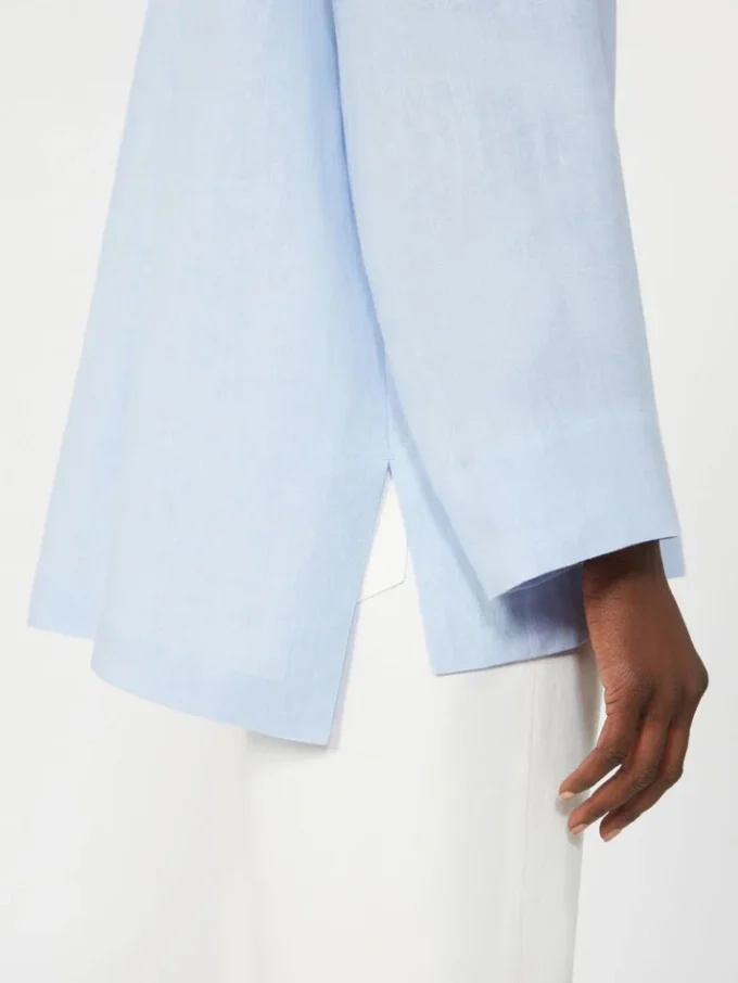 Camicia in puro lino, azzurro