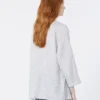 Camicia in tela di lino a righe, blu navy Camicia in tela di lino a righe, blu navy