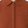 Camicia in tela di seta, color terracotta Camicia in tela di seta, color terracotta