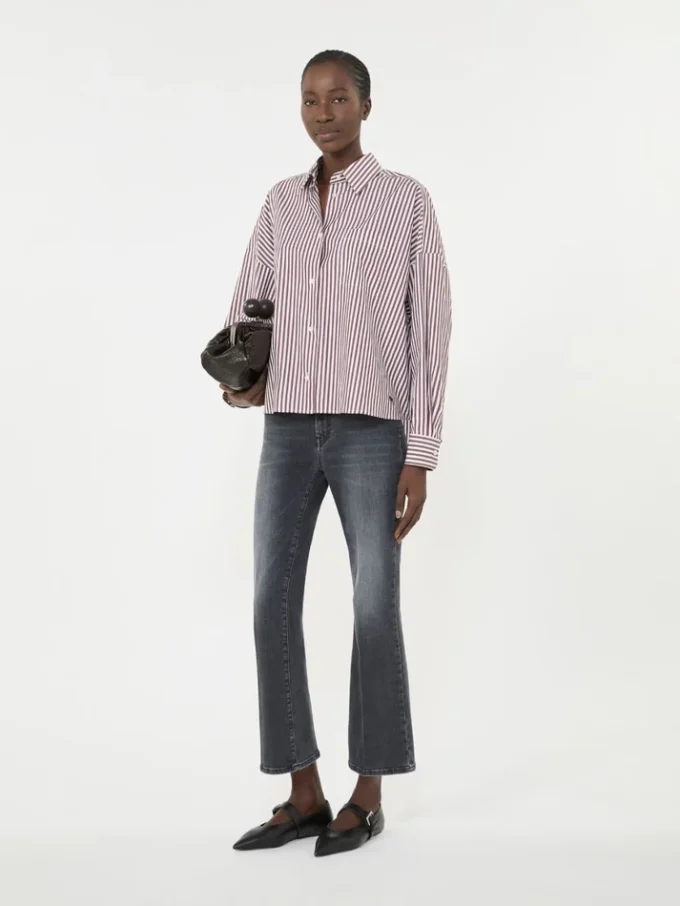 Camicia oversize in cotone, bordeaux Camicia oversize in cotone, bordeaux