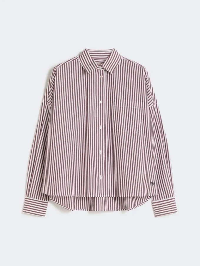 Camicia oversize in cotone, bordeaux Camicia oversize in cotone, bordeaux