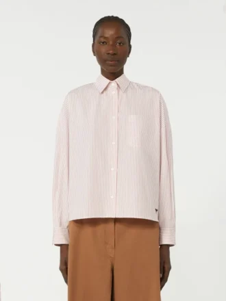 Camicia oversize in cotone, rosa