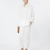 Camicia oversize in popeline di cotone, bianca