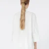 Camicia oversize in popeline di cotone, bianca