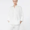 Camicia oversize in popeline di cotone, bianca