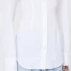 Camicia slim fit in popeline, bianco ottico
