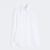Camicia slim fit in popeline, bianco ottico