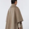 Cappa in cashmere con dettaglio sciarpa, marrone bronzo fulvo Cappa in cashmere con dettaglio sciarpa, marrone bronzo fulvo
