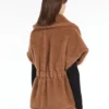 Cappa in tessuto Teddy, color cammello Cappa in tessuto Teddy, color cammello