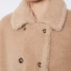 Cappa in tessuto teddy di alpaca e cashmere, beige Cappa in tessuto teddy di alpaca e cashmere, beige