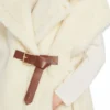 Cappa in tessuto teddy di alpaca e lana, bianco ottico Cappa in tessuto teddy di alpaca e lana, bianco ottico