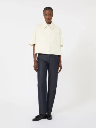 Cappa leggera in cashmere, bianca