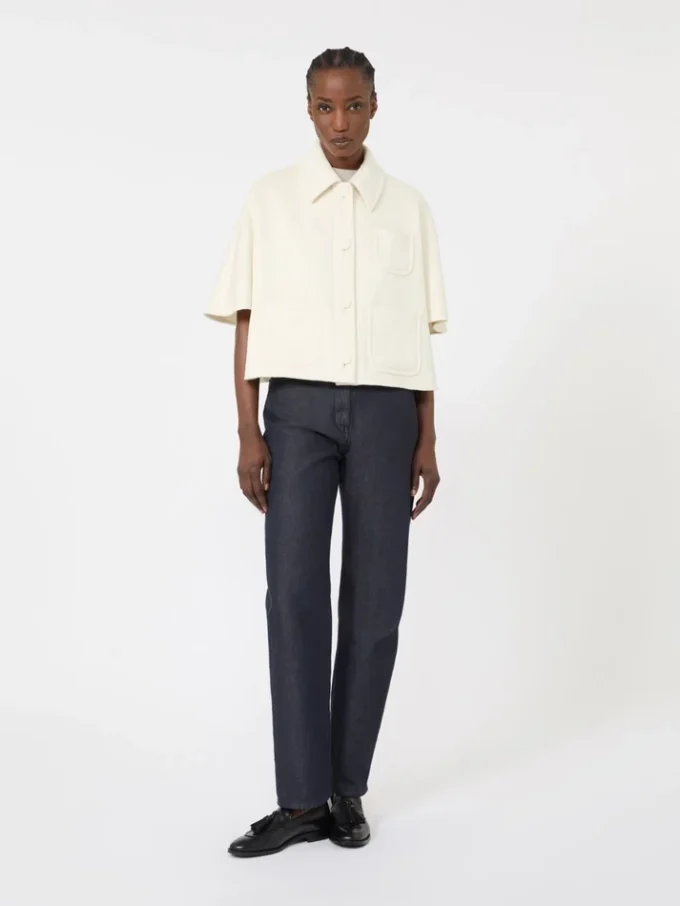 Cappa leggera in cashmere, bianca