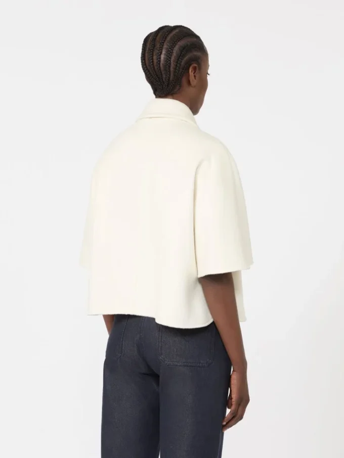 Cappa leggera in cashmere, bianca