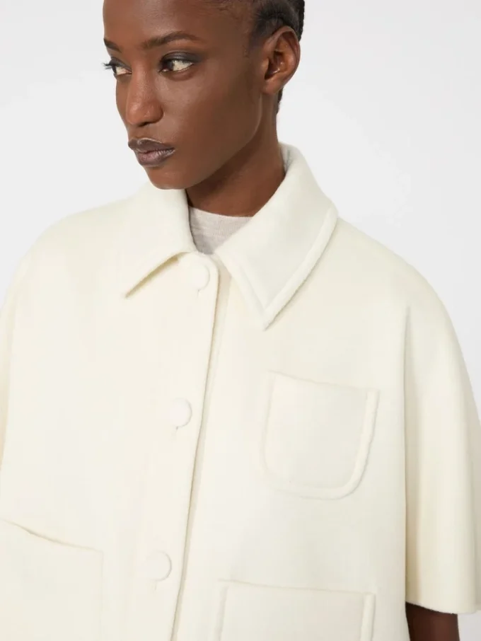 Cappa leggera in cashmere, bianca