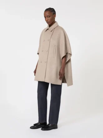 Cappa leggera in panno di cashmere, marrone bronzo fulvo Cappa leggera in panno di cashmere, marrone bronzo fulvo