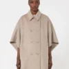 Cappa leggera in panno di cashmere, marrone bronzo fulvo Cappa leggera in panno di cashmere, marrone bronzo fulvo