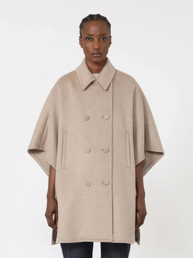 Cappa leggera in panno di cashmere, marrone bronzo fulvo Cappa leggera in panno di cashmere, marrone bronzo fulvo
