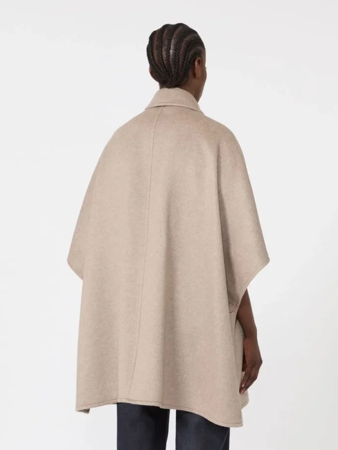 Cappa leggera in panno di cashmere, marrone bronzo fulvo Cappa leggera in panno di cashmere, marrone bronzo fulvo