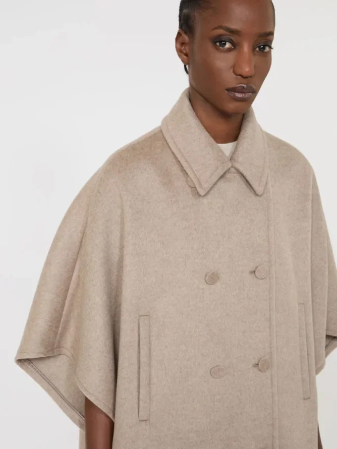 Cappa leggera in panno di cashmere, marrone bronzo fulvo Cappa leggera in panno di cashmere, marrone bronzo fulvo