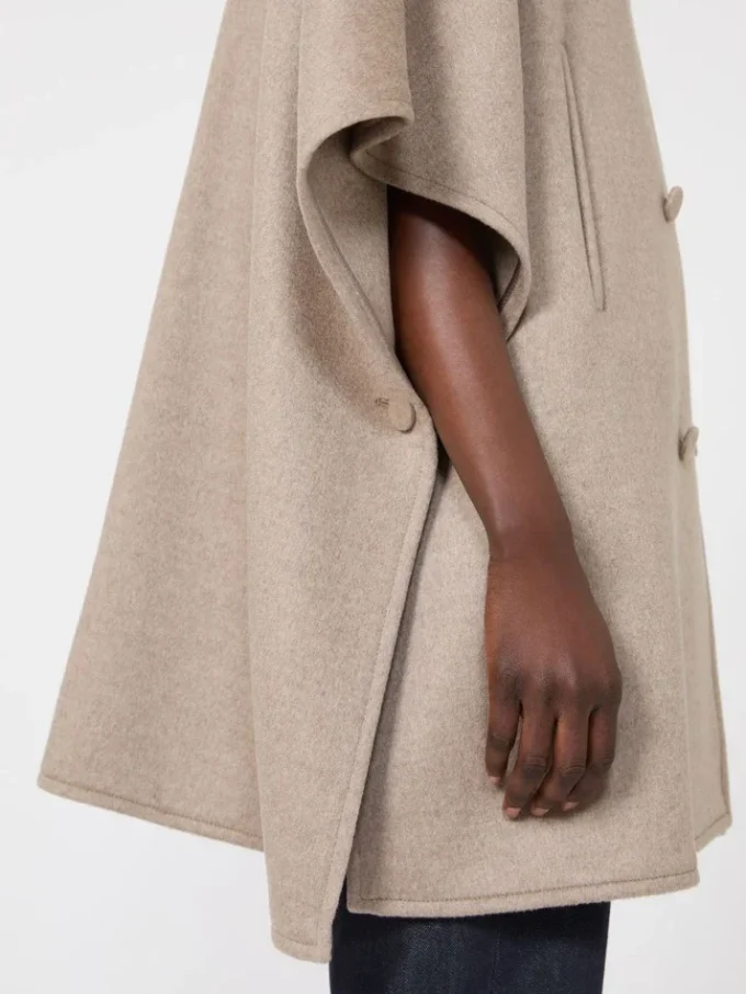 Cappa leggera in panno di cashmere, marrone bronzo fulvo Cappa leggera in panno di cashmere, marrone bronzo fulvo