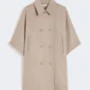 Cappa leggera in panno di cashmere, marrone bronzo fulvo Cappa leggera in panno di cashmere, marrone bronzo fulvo