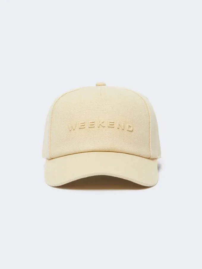 Cappellino da baseball in tela, beige