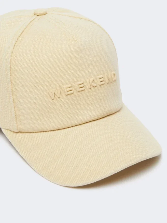 Cappellino da baseball in tela, beige