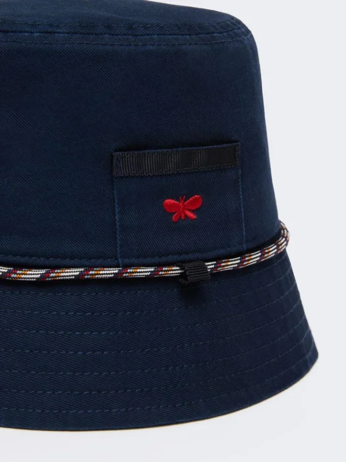 Cappellino in tela, blu notte
