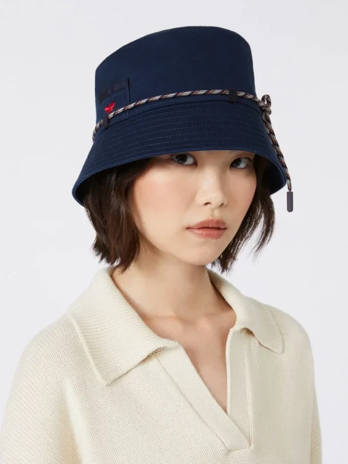 Cappellino in tela, blu notte