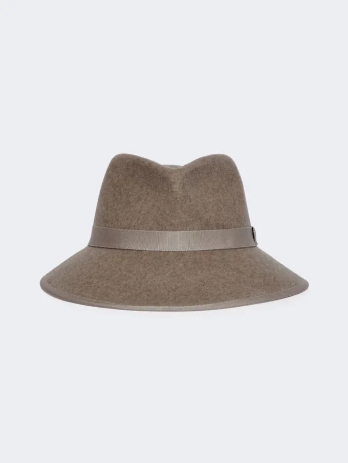 Cappello in feltro di lana, beige