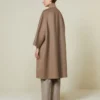 Cappotto a mantella in doppio cashmere, tortora