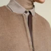 Cappotto a mantella in doppio cashmere, tortora