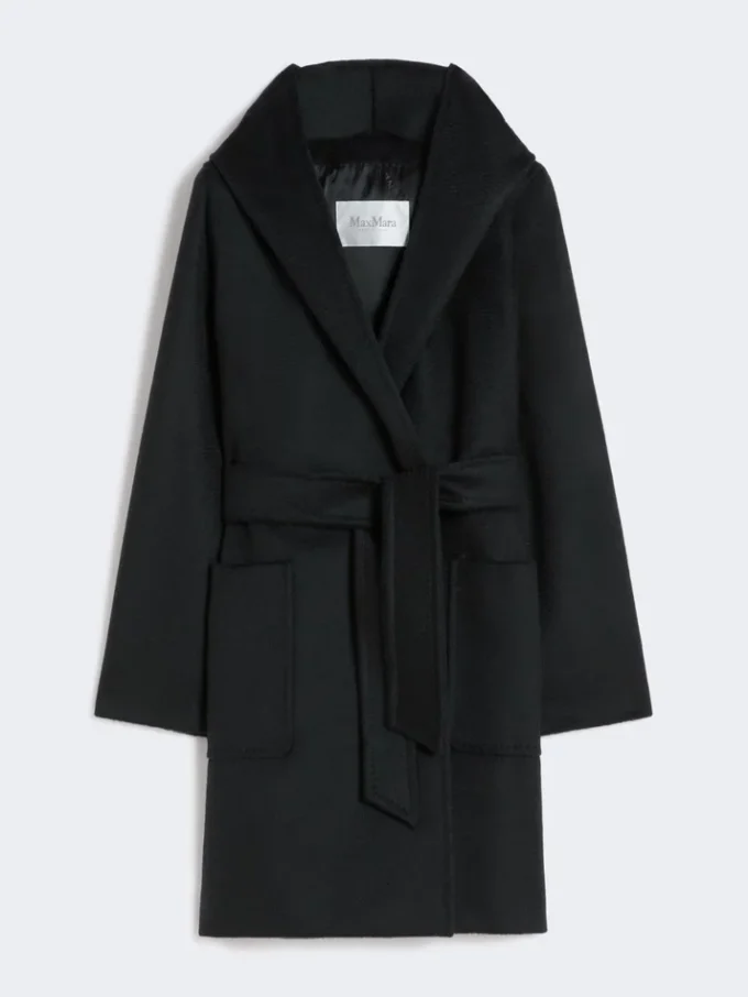 Cappotto-accappatoio color cammello, nero Cappotto-accappatoio color cammello, nero