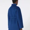 Cappotto avvolgente color cammello, blu cina Cappotto avvolgente color cammello, blu cina