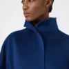 Cappotto avvolgente color cammello, blu cina Cappotto avvolgente color cammello, blu cina