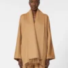 Cappotto cardigan color cammello, cammello